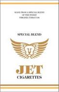 MADE FROM A SPECIAL BLEND OF THE FINEST VIRGINIA TOBACCOS SPECIAL BLEND JET CIGARETTES