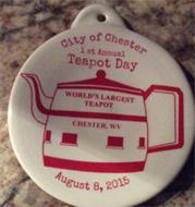 CITY OF CHESTER 1 ST ANNUAL TEAPOT DAY WORLD'S LARGEST TEAPOT,  CHESTER, WV