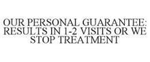 OUR PERSONAL GUARANTEE: RESULTS IN 1-2 VISITS OR WE STOP TREATMENT