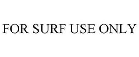 FOR SURF USE ONLY