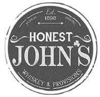 PUBLIC HOUSE EST. 1898 HONEST JOHN'S WHISKEY & PROVISIONS