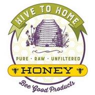 HIVE TO HOME PURE ·  RAW  · UNFILTERED HONEY BEE GOOD PRODUCTS