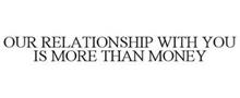 OUR RELATIONSHIP WITH YOU IS MORE THAN MONEY