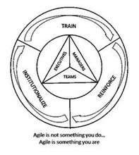 TRAIN REINFORCE INSTITUTIONALIZE EXECUTIVES MANAGERS TEAMS AGILE IS NOT SOMETHING YOU DO... AGILE IS SOMETHING YOU ARE