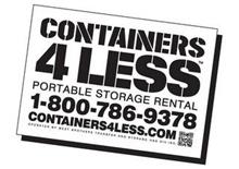 CONTAINERS 4 LESS PORTABLE STORAGE RENTAL 1-800-786-9378 CONTAINERS4LESS.COM OPERATED BY WEST BROTHERS TRANSFER AND STORAGE, H&S DIV. INC.