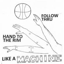 FOLLOW THRU HAND TO THE RIM LIKE A MACHINE