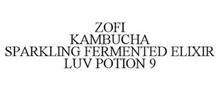 ZOFI KOMBUCHA SPARKLING FERMENTED ELIXIR LUV POTION 9