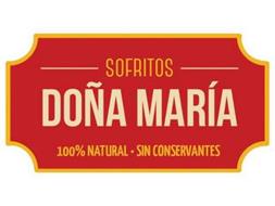 SOFRITOS DOÑA MARÍA 100% NATURAL · SIN CONSERVANTES