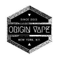 ORIGIN VAPE SINCE 2013 NEW YORK, N.Y.