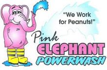 "WE WORK FOR PEANUTS!" PINK ELEPHANT POWERWASH