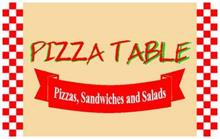 PIZZA TABLE PIZZAS, SANDWICHES AND SALADS