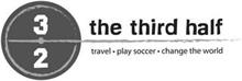 3/2 THE THIRD HALF TRAVEL · PLAY SOCCER · CHANGE THE WORLD