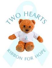 TWO HEARTS RIBBON FOR HOPE