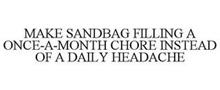 MAKE SANDBAG FILLING A ONCE-A-MONTH CHORE INSTEAD OF A DAILY HEADACHE