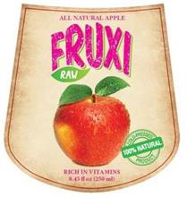 FRUXI RAW ALL NATURAL APPLE JUICE RICH IN VITAMINS 100% NATURAL COLD-PRESSED PRODUCT