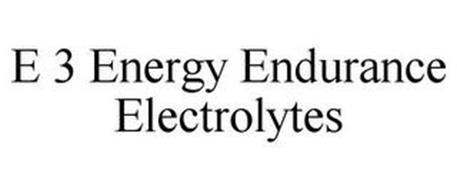 E 3 ENERGY ENDURANCE ELECTROLYTES