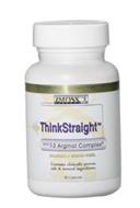IMPAX THERAPY THINKSTRAIGHT WITH T-3 ARGINOL COMPLEX MAXIMUM BRAIN FUEL CONTAINS CLINICALLY PROVEN, SAFE & NATURAL INGREDIENTS  60 CAPSULES