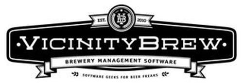 EST. 2010 VB VICINITYBREW BREWERY MANAGEMENT SOFTWARE SOFTWARE GEEKS FOR BEER FREAKS