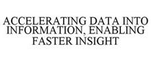ACCELERATING DATA INTO INFORMATION, ENABLING FASTER INSIGHT