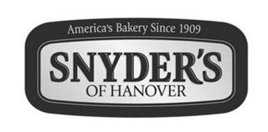 AMERICA'S BAKERY SINCE 1909 SNYDER'S OF HANOVER