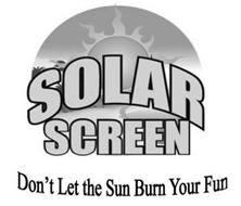 SOLAR SCREEN DON'T LET THE SUN BURN YOUR FUN