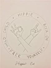 HIPPIE WILD CHILD FREE YOURSELF ROCK ONHIPPIE CO.