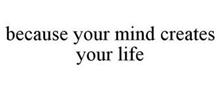 BECAUSE YOUR MIND CREATES YOUR LIFE