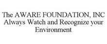 THE AWARE FOUNDATION, INC ALWAYS WATCH AND RECOGNIZE YOUR ENVIRONMENT