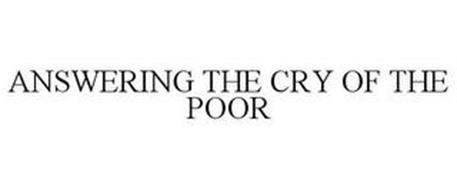 ANSWERING THE CRY OF THE POOR
