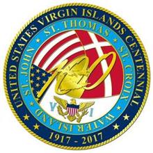 UNITED STATES VIRGIN ISLANDS CENTENNIAL 1917-2017 ST. THOMAS ST. CROIX ST. JOHN WATER ISLAND 100 VI
