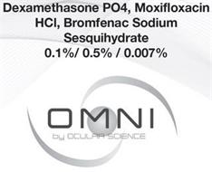 DEXAMETHASONE PO4, MOXIFLOXACIN HCL, BROMFENAC SODIUM SESQUIHYDRATE 0.1% / 0.5% / 0.007% OMNI BY OCULAR SCIENCE