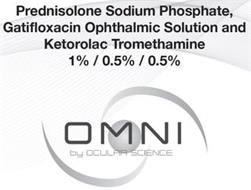 PREDNISOLONE SODIUM PHOSPHATE, GATIFLOXACIN OPHTHALMIC SOLUTION AND KETOROLAC TROMETHAMINE 1% / 0.5% / 0.5% OMNI BY OCULAR SCIENCE