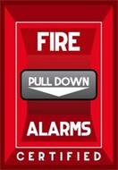 FIRE ALARMS CERTIFIED PULL DOWN