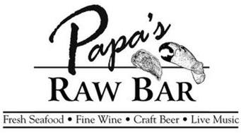 PAPA'S RAW BAR FRESH SEAFOOD · FINE · WINE · CRAFT BEER · LIVE MUSIC