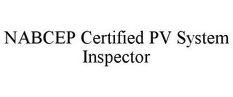 NABCEP CERTIFIED PV SYSTEM INSPECTOR