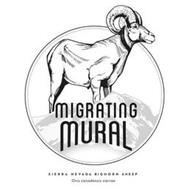 MIGRATING MURAL SIERRA NEVADA BIGHORN SHEEP OVIS CANADENSIS SIERRAE