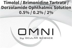 TIMOLOL / BRIMONIDINE TARTRATE / DORZOLAMIDE OPHTHALMIC SOLUTION 0.5% / 0.2% / 2% OMNI BY OCULAR SCIENCE