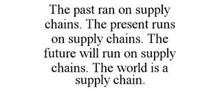 THE PAST RAN ON SUPPLY CHAINS. THE PRESENT RUNS ON SUPPLY CHAINS. THE FUTURE WILL RUN ON SUPPLY CHAINS. THE WORLD IS A SUPPLY CHAIN.