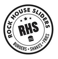 RHS ROCK HOUSE SLIDERS BURGERS SHAKES FRIES