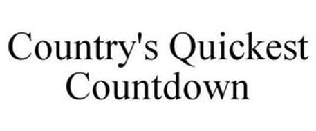COUNTRY'S QUICKEST COUNTDOWN