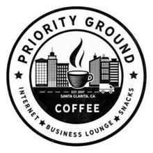 PRIORITY GROUND INTERNET BUSINESS LOUNGE SNACKS EST. 2017 SANTA CLARITA, CA COFFEE