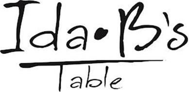 IDA B'S TABLE