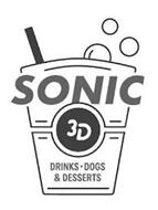 SONIC 3D DRINKS · DOGS & DESSERTS