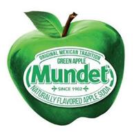 GREEN APPLE MUNDET SINCE 1902 ORIGINAL MEXICAN TRADITION NATURALLY FLAVORED APPLE SODA