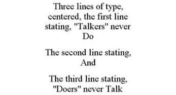 THREE LINES OF TYPE, CENTERED, THE FIRST LINE STATING, 
