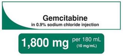 GEMCITABINE IN 0.9% SODIUM CHLORIDE INJECTION 1,800 MG PER 180 ML (10 MG/ML)