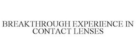 BREAKTHROUGH EXPERIENCE IN CONTACT LENSES