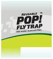 REUSABLE POP! FLY TRAP ADD WATER. SUBTRACT FLIES.