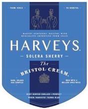 HARVEYS SOLERA SHERRY THE BRISTOL CREAM. FROM JEREZ TO BRISTOL HARVEY BROTHERS, BRISTOL WINE MERCHANTS IMPORTING FROM SPAIN DARK, GOLDEN AND COMPLEX RICH WITH A MELLOW SWEETNESS BEST SERVED CHILLED-PERFECT WHEN 
