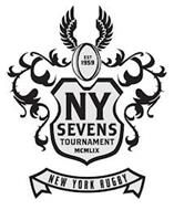 EST 1959 NY SEVENS TOURNAMENT MCMLIX NEW YORK RUGBY